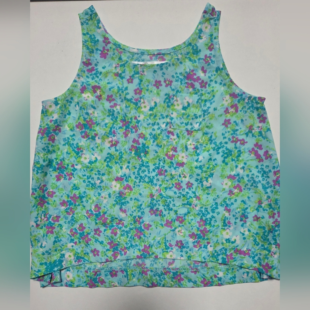Aeropostale Blue Floral Top